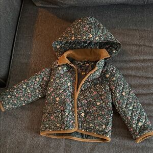 Polo by Ralph Lauren Kids Floral Puffer Jacket - Green and Brown